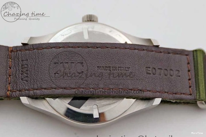 MIROTIME 0126 FastDry Mark XVIII “TRIBUTE TO MARK XI” IW327007 M+F 1:1 Best Edition Black Dial on Green Nylon Strap A 7050